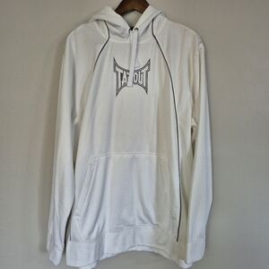 TapOut Y2K Vintage Grey Hoodie Kangaroo Pocket Pullover Sweater XXL